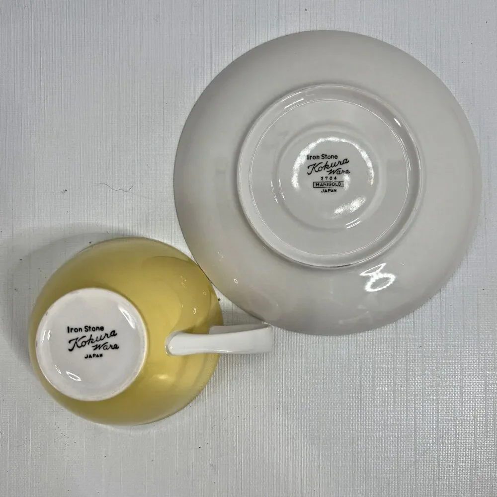 Kokura Ware Marigold Cup Saucer Replacement Cottage Core 1950s Made Japan Vtg